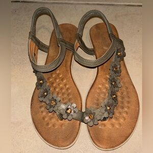 Patrizia by Spring Step Pearlia Flower Embellished Slingback Sandals